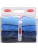 Elizabed 4-delige set: badhanddoeken zwart/blauw