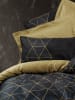 Elizabed Renforcé beddengoedset "Veta" zwart/goudkleurig