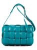 Bottega Veneta Leder-Umhängetasche in Türkis - (B)24 x (H)18 x (T)8 cm