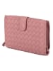 Bottega Veneta Leder-Geldbörse in Rosa - (B)14 x (H)9 x (T)2 cm