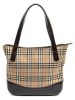 Burberry Torebka w kolorze beżowo-czerwonym - 25 x 23 x 7 cm