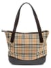 Burberry 2nd Hand Schultertasche in Beige/ Rot - (B)25 x (H)23 x (T)7 cm
