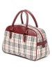 Burberry Henkeltasche in Beige/ Rot - (B)33 x (H)22 x (T)14 cm