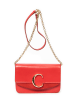 Chloé Skórzana torebka w kolorze czerwonym - 21 x 14 x 5 cm