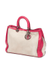 Dior Henkeltasche in Creme/ Pink - (B)38 x (H)26 x (T)12 cm