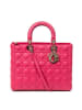 Dior Skórzana torebka w kolorze różowym - 32 x 25 x 11 cm