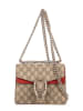 Gucci Schultertasche in Beige/ Rot - (B)20 x (H)17 x (T)6 cm