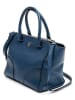 PRADA 2nd Hand Leder-Henkeltasche in Blau - (B)27 x (H)21,5 x (T)17,5 cm