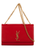 Yves Saint Laurent Leder-Umhängetasche in Rot - (B)24 x (H)14 x (T)5 cm