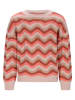 No-No Pullover "Kessy" in Koralle/ Beige