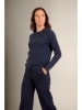 Perfect Cashmere Kaschmir-Longsleeve "Ecrin" in Dunkelblau