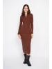 ASSUILI Gebreide jurk bruin