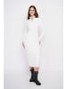 ASSUILI Strickkleid in Weiß