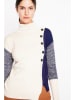 ASSUILI Sweter w kolorze kremowo-granatowym
