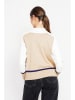 ASSUILI Pullover in Beige/ Weiß/ Blau