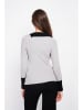 ASSUILI Pullover in Grau/ Schwarz
