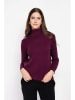 ASSUILI Rollkragenpullover in Bordeaux