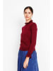 ASSUILI Sweter w kolorze bordowym