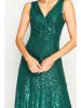ASSUILI Paillettenkleid in Grün