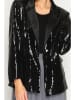 ASSUILI Paillettenblazer in Schwarz