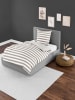 Bierbaum Seersucker-Bettwäsche in Grau/ Weiß