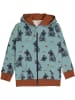 Walkiddy Sweatjacke in Blau/ Braun