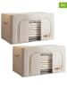 Joybos 2er-Set: Kleiderboxen in Beige - (B)40 x (H)20 x (T)30 cm