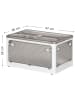 Joybos 3-delige set: opbergkisten grijs/wit - (B)47 x (H)24 x (D)36 cm