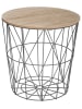 Joybos Bijzettafel beige/ zwart - (H)41 x Ø 40 cm
