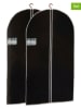 Joybos 2er-Set: Kleiderhüllen in Schwarz - (B)60 x (H)150 cm
