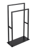 Wenko Handtuchständer "Rivaltana" in Schwarz - (B)46 x (H)80 x (T)20 cm