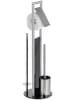 Wenko Toiletborstelgarnituur zilverkleurig - (H)70 x Ø 20 cm