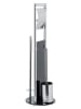 Wenko Toiletborstelgarnituur "Ravina" zilverkleurig - (H)70 x Ø 20 cm
