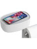 Wenko WC-Garnitur mit Box "Rivazza" in Silber/ Weiß - (B)17 x (H)72,5 x (T)32 cm