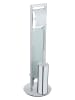 Wenko Toiletborstelgarnituur "Sulmona" zilverkleurig - (H)76 x Ø 25 cm