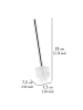 Wenko Siliconen toiletborstel wit/zilverkleurig - (H)35 cm
