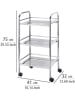 Wenko Trolley zilverkleurig - (B)41 x (H)75 x (D)32 cm