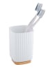 Wenko 2-delige set: tandenborstelbekers "Rotello" wit - (B)8,6 x (H)11,1 x (D)8,6 cm