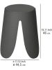 Wenko Badhocker in Anthrazit - (H)46 x  Ø 44,5 cm