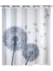 Wenko Zasłona prysznicowa "Astera Flex" w kolorze biało-szarym - 200 x 180 cm