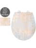 Wenko Easyclose-toiletbril "Agate" wit/goudkleurig
