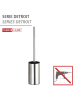 Wenko WC-Garnitur "Turbo-Loc Detroit" in Silber - (B)8,5 x (H)40 x (T)9 cm