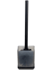 Wenko Toiletborstelgarnituur zwart - (B)9,5 x (H)37 x (D)9,5 cm