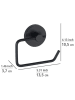 Wenko Toilettenpapierhalter "Milazzo" in Schwarz - (B)13,5 x (H)10,5 cm