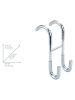 Wenko Duschhaken ''Taranto'' in Silber - (L)12 x (B)5 cm