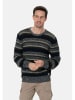 KEY LARGO Pullover "Basel" in Schwarz/ Grau