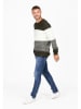 KEY LARGO Pullover "Jogi" in Khaki/ Grau/ Weiß