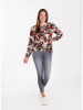 KEY LARGO Bluse "Graphic" in Beige/ Rot/ Khaki