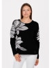KEY LARGO Pullover "Scarlet" in Schwarz/ Weiß