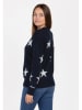 KEY LARGO Pullover "Twinkle" in Dunkelblau/ Weiß